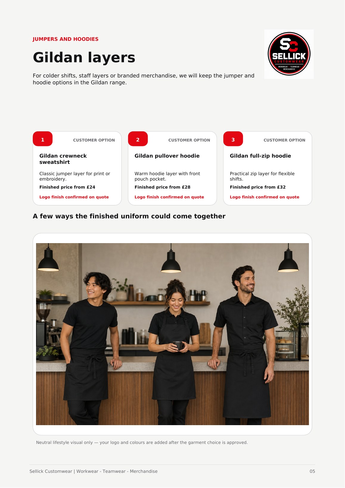 Hospitality jumpers and hoodies
